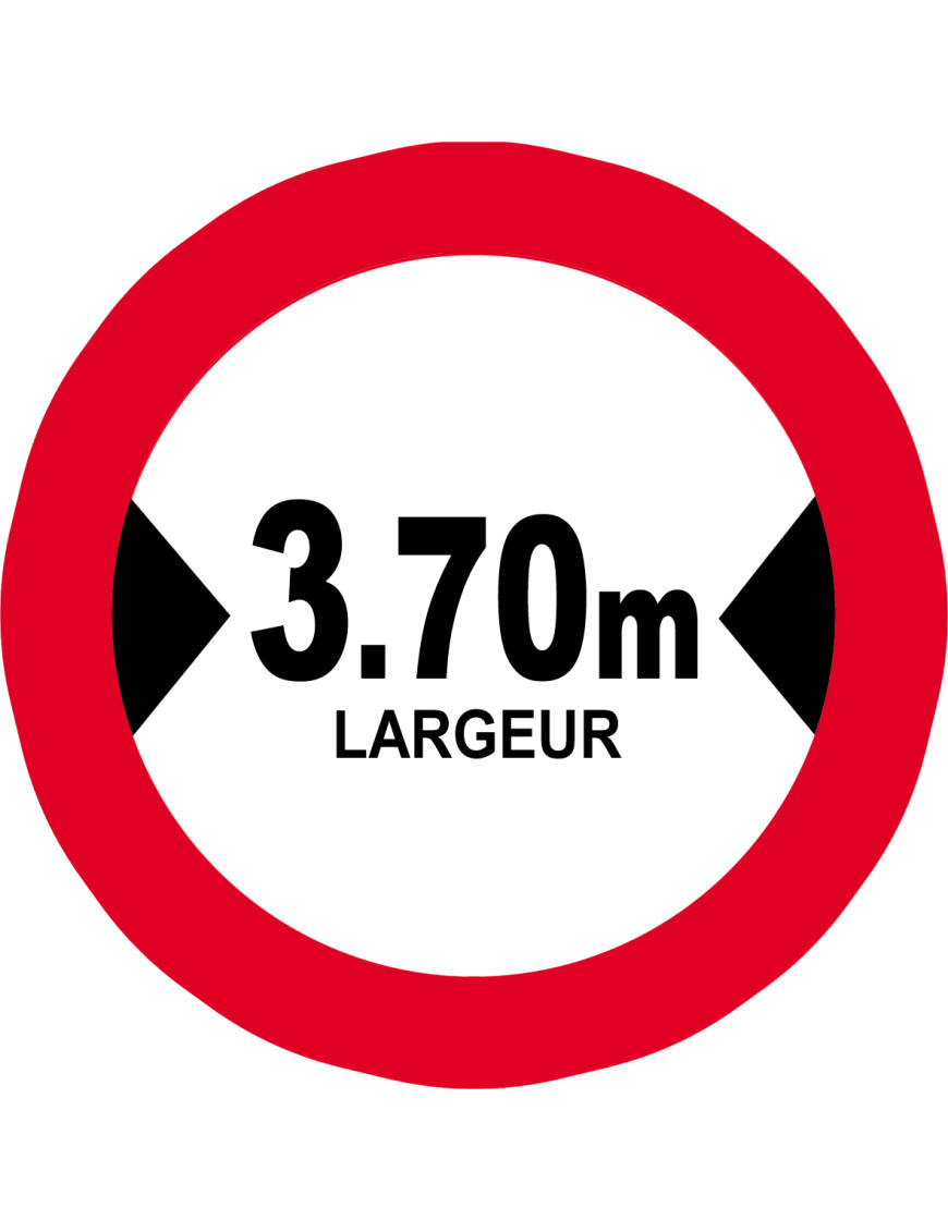 Largeur de passage 3.70m - 20cm - Sticker/autocollant