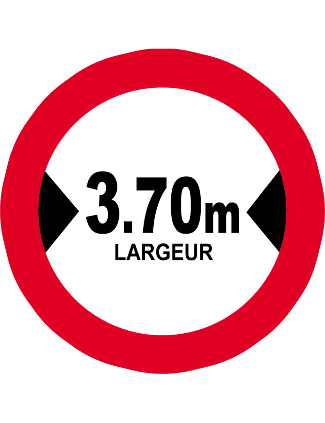 Largeur de passage 3.70m - 20cm - Sticker/autocollant Largeur de passage 3.70m - 20cm - Sticker/autocollant