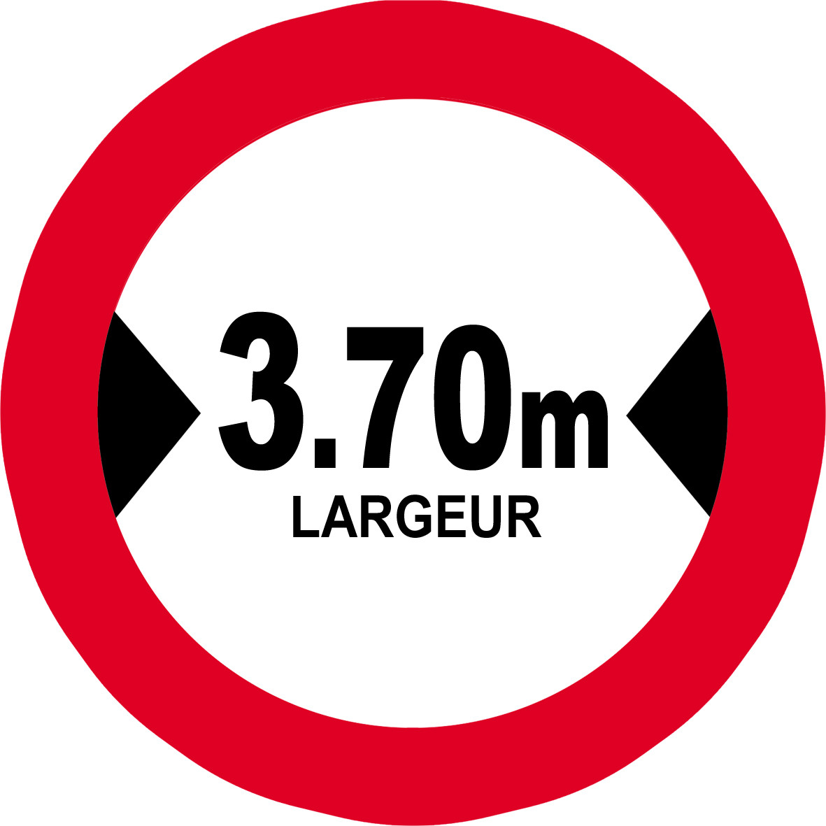 Largeur de passage 3.70m - 10cm - Sticker/autocollant