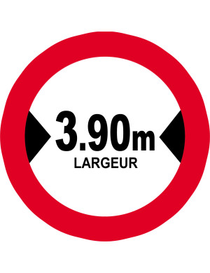 Largeur de passage 3.90m - 20cm - Sticker/autocollant