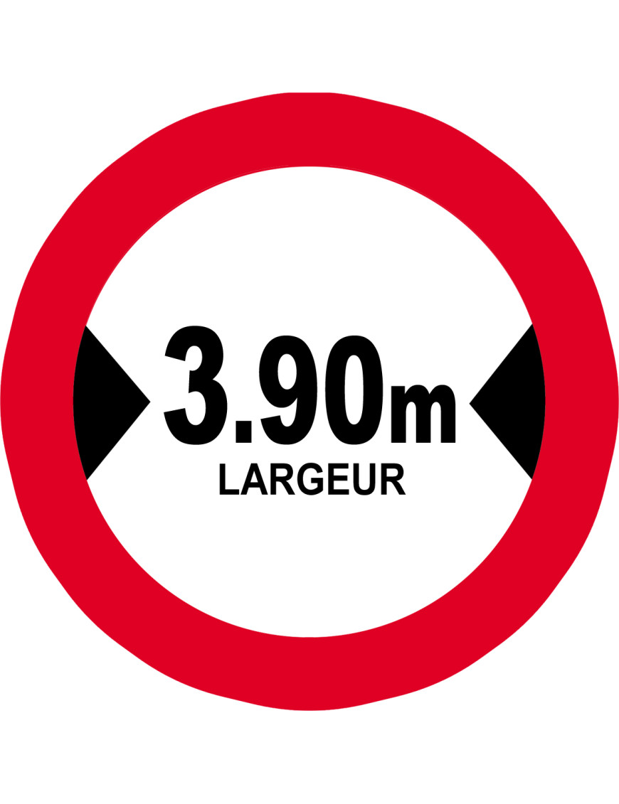 Largeur de passage 3.90m - 15cm - Sticker/autocollant