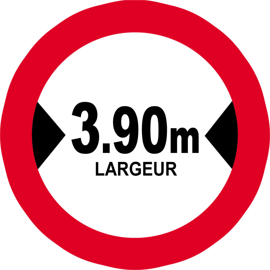 Largeur de passage 3.90m - 10cm - Sticker/autocollant