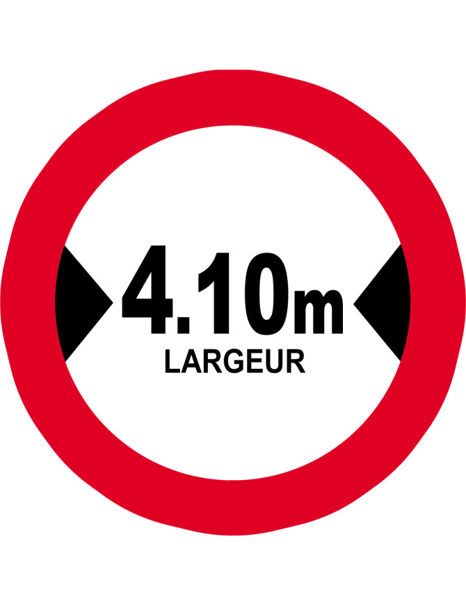 Largeur de passage 4.10m - 10cm - Sticker/autocollant Largeur de passage 4.10m - 10cm - Sticker/autocollant
