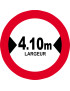 Largeur de passage 4.10m - 10cm - Sticker/autocollant