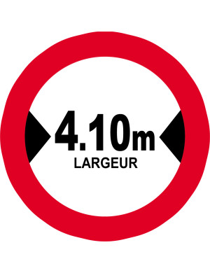 Largeur de passage 4.10m - 5cm - Sticker/autocollant