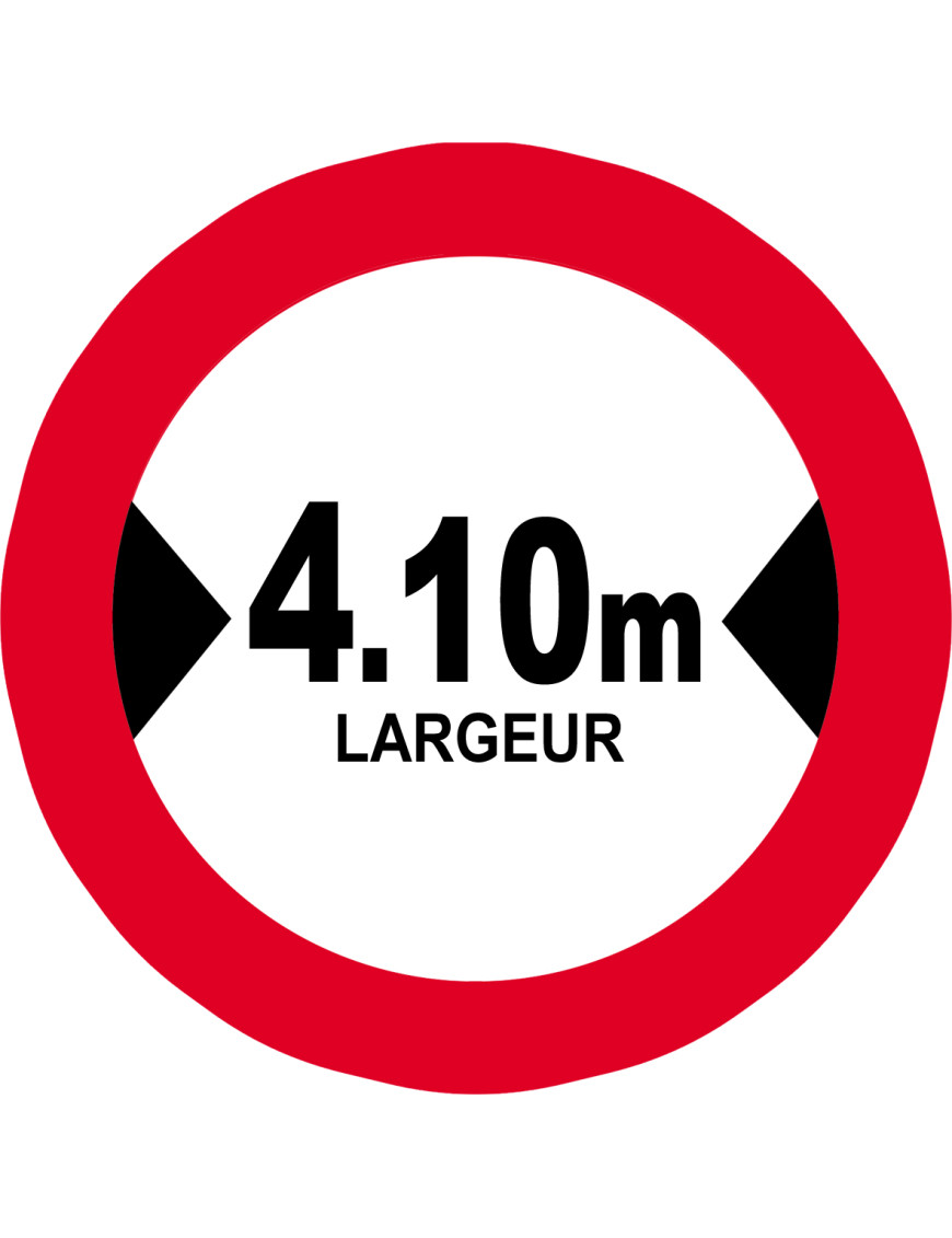 Largeur de passage 4.10m - 5cm - Sticker/autocollant