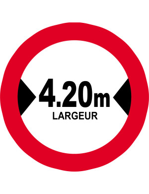 Largeur de passage 4.20m - 20cm - Sticker/autocollant
