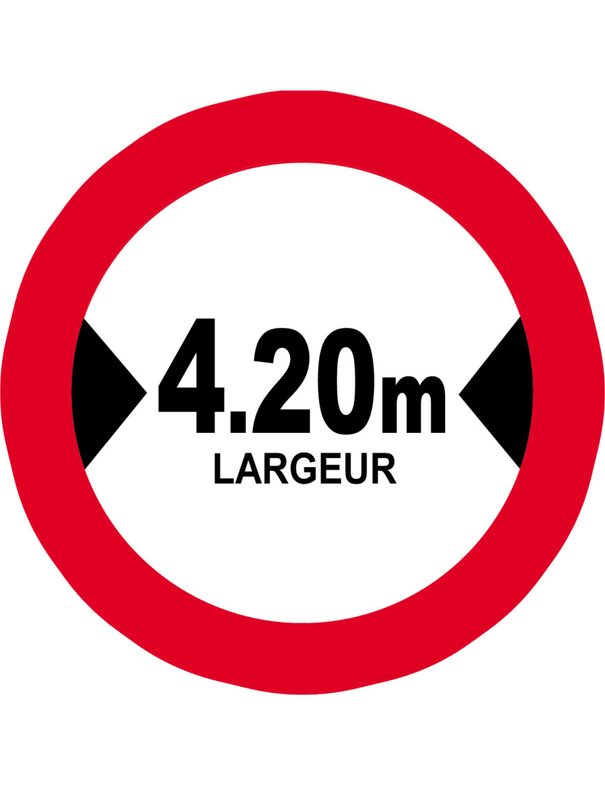 Largeur de passage 4.20m - 20cm - Sticker/autocollant