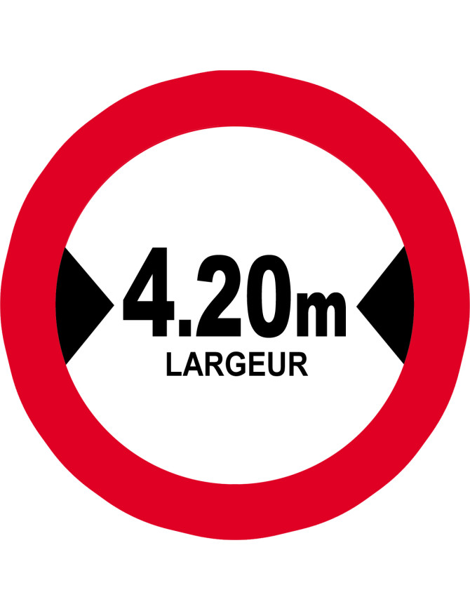 Largeur de passage 4.20m - 20cm - Sticker/autocollant Largeur de passage 4.20m - 20cm - Sticker/autocollant