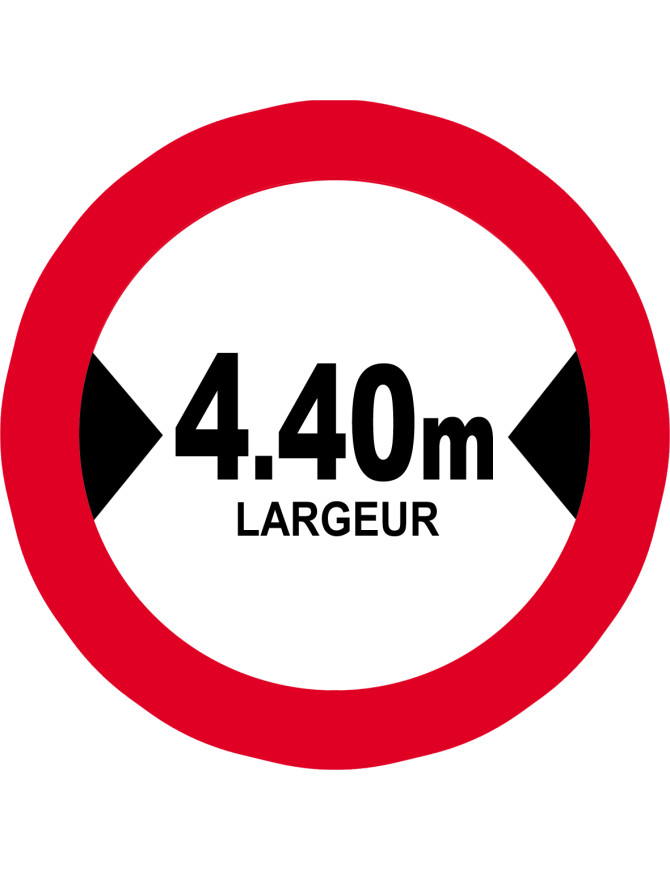 Largeur de passage 4.40m - 20cm - Sticker/autocollant Largeur de passage 4.40m - 20cm - Sticker/autocollant