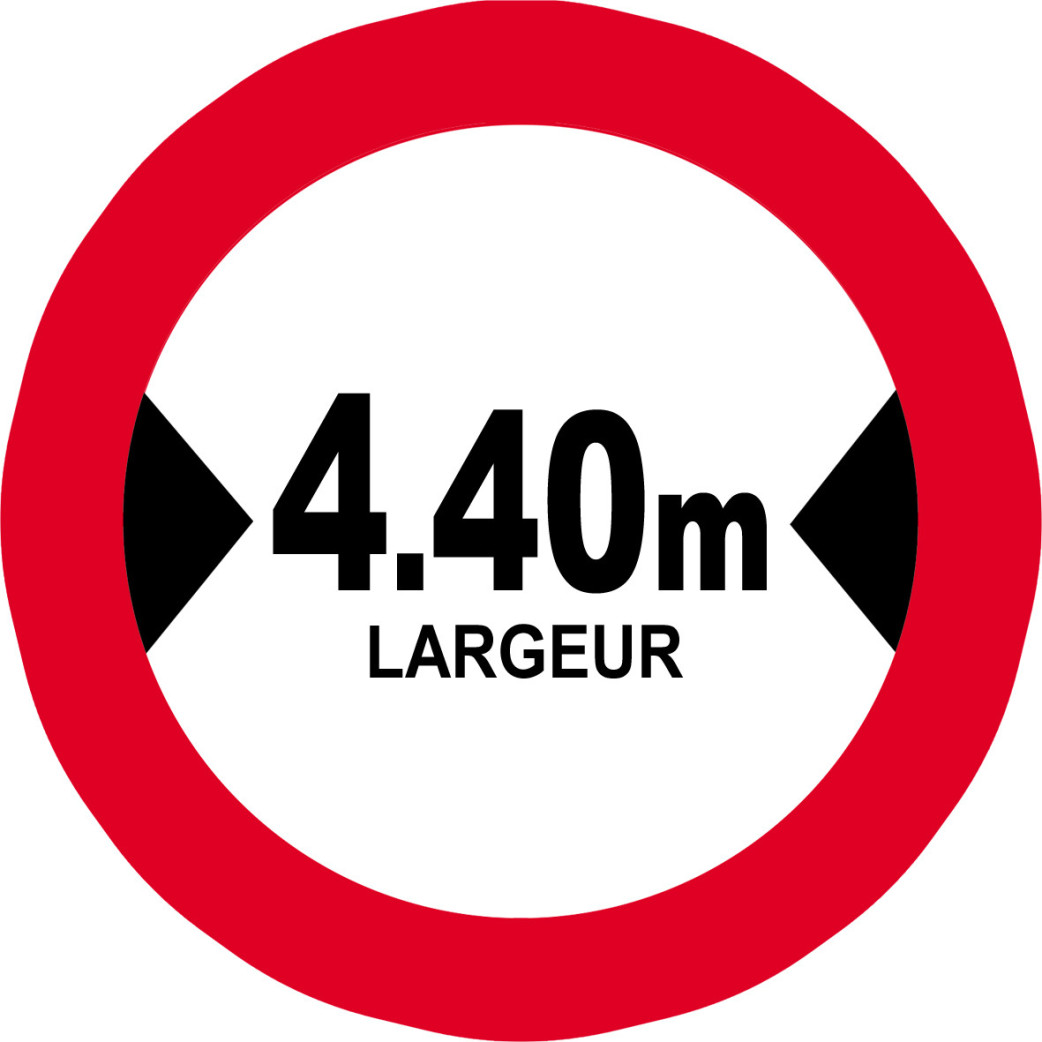 Largeur de passage 4.40m - 5cm - Sticker/autocollant