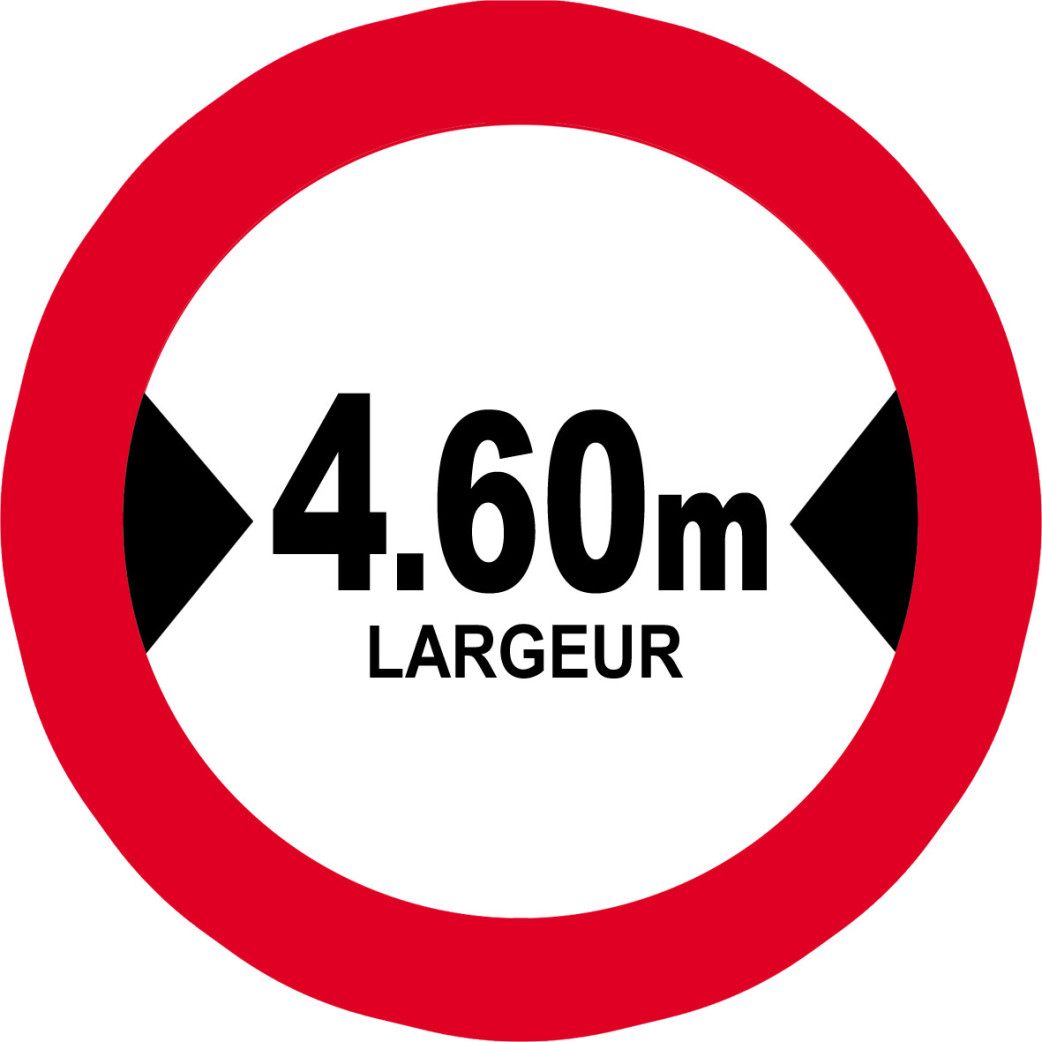 Largeur de passage 4.60m - 15cm - Sticker/autocollant