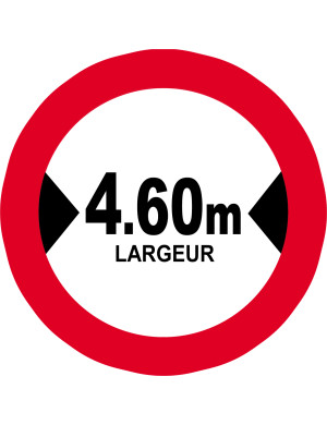Largeur de passage 4.60m - 5cm - Sticker/autocollant
