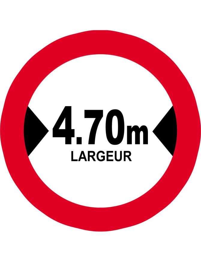 Largeur de passage 4.70m - 20cm - Sticker/autocollant Largeur de passage 4.70m - 20cm - Sticker/autocollant