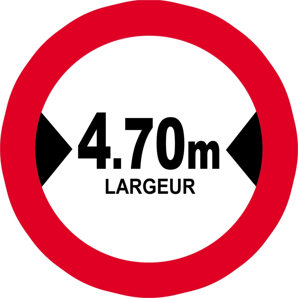Largeur de passage 4.70m - 15cm - Sticker/autocollant