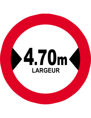Largeur de passage 4.70m - 15cm - Sticker/autocollant