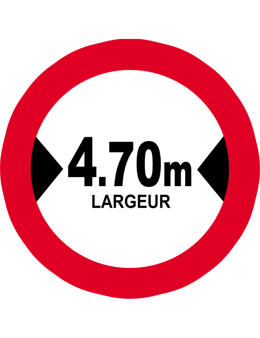 Largeur de passage 4.70m - 15cm - Sticker/autocollant