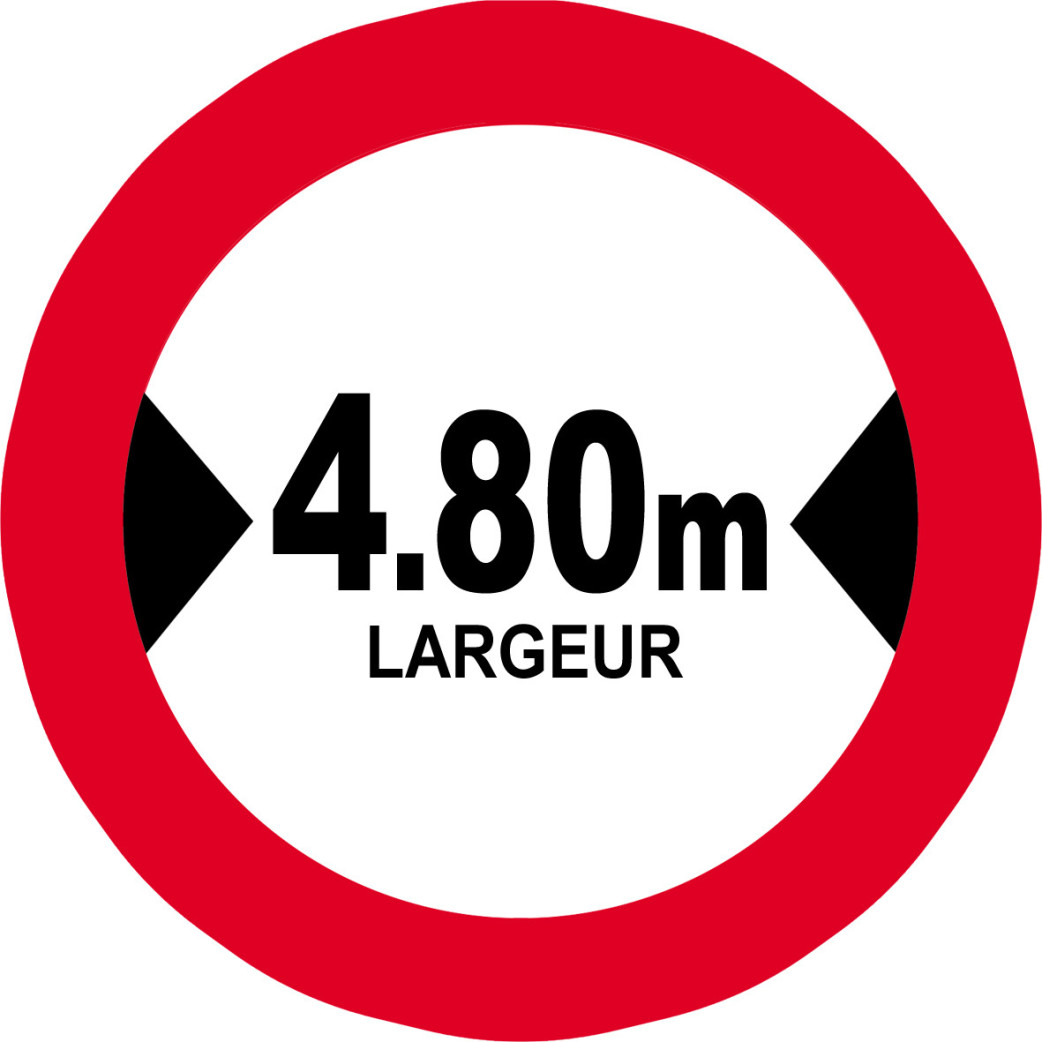 Largeur de passage 4.80m - 20cm - Sticker/autocollant