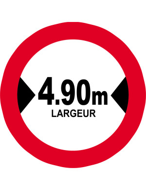 Largeur de passage 4.90m - 5cm - Sticker/autocollant