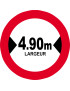Largeur de passage 4.90m - 5cm - Sticker/autocollant