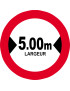 Largeur de passage 5.00m - 10cm - Sticker/autocollant