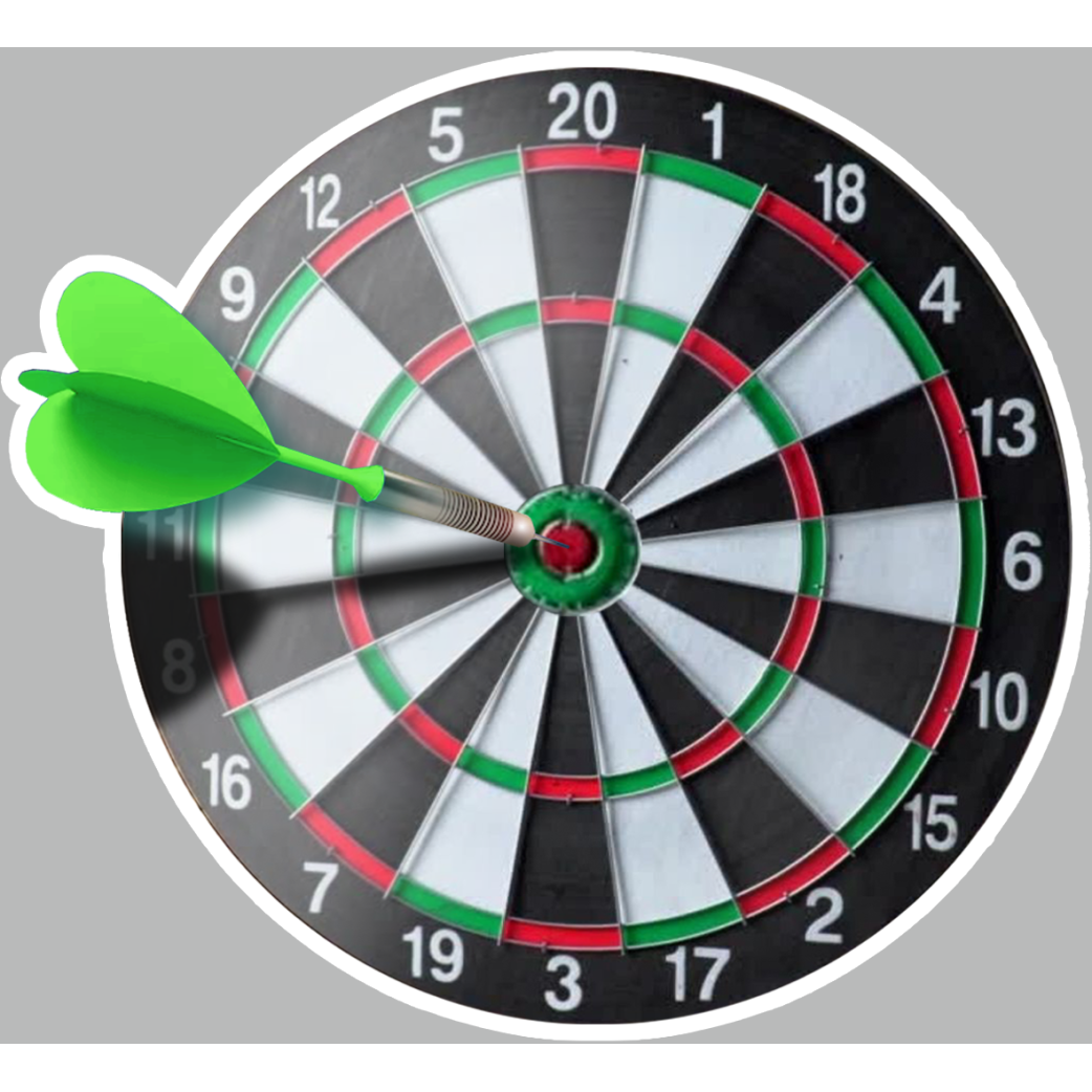 jeu de fléchettes - 20x18cm - Sticker/autocollant
