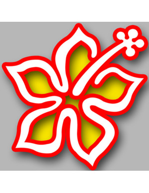 Repère fleur 11 - 10cm - Sticker/autocollant
