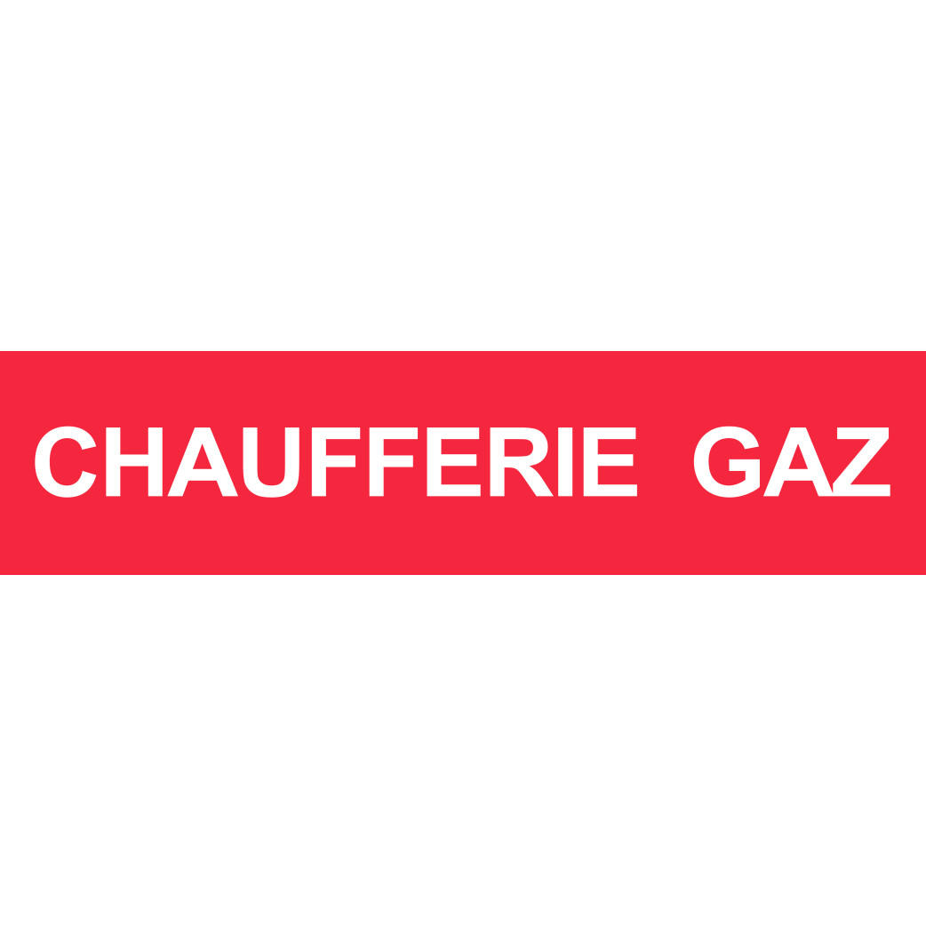 Local CHAUFFERIE GAZ (15x3.5cm) - Sticker/autocollant