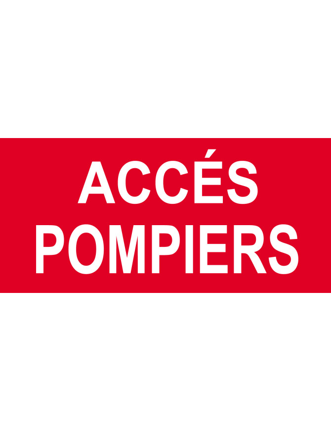 Accès pompiers - 15x7cm - Sticker/autocollant Accès pompiers - 15x7cm - Sticker/autocollant