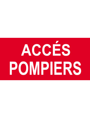 Accès pompiers - 10x4.5cm - Sticker/autocollant
