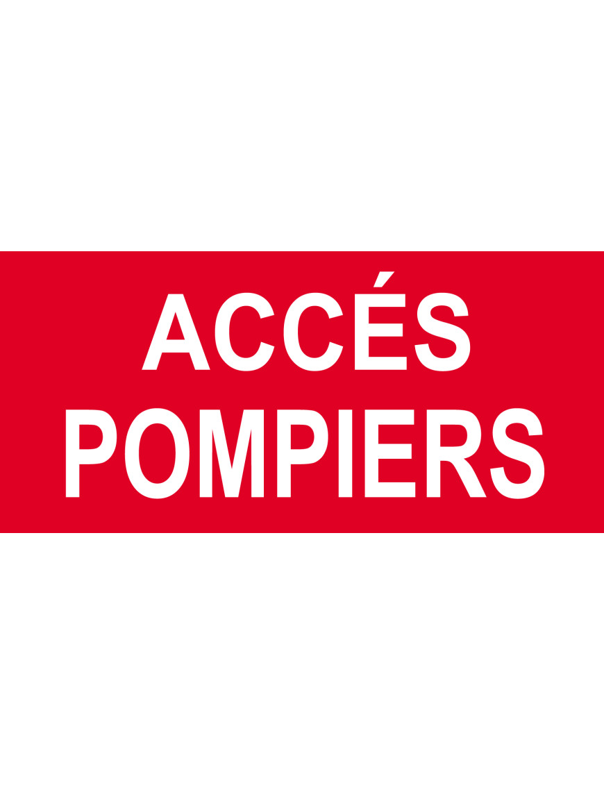 Accès pompiers - 10x4.5cm - Sticker/autocollant