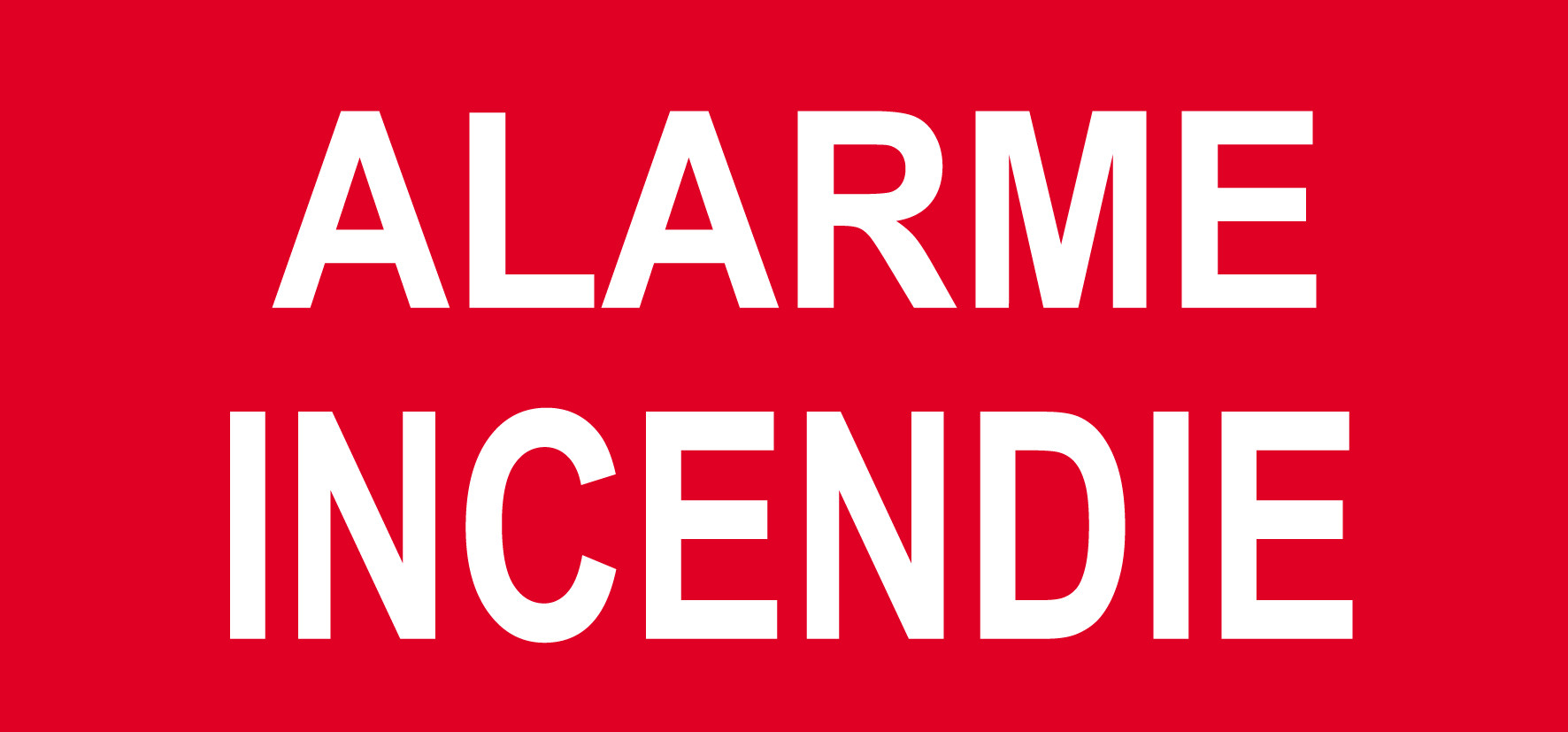 Alarme incendie - 15x7cm - Sticker/autocollant