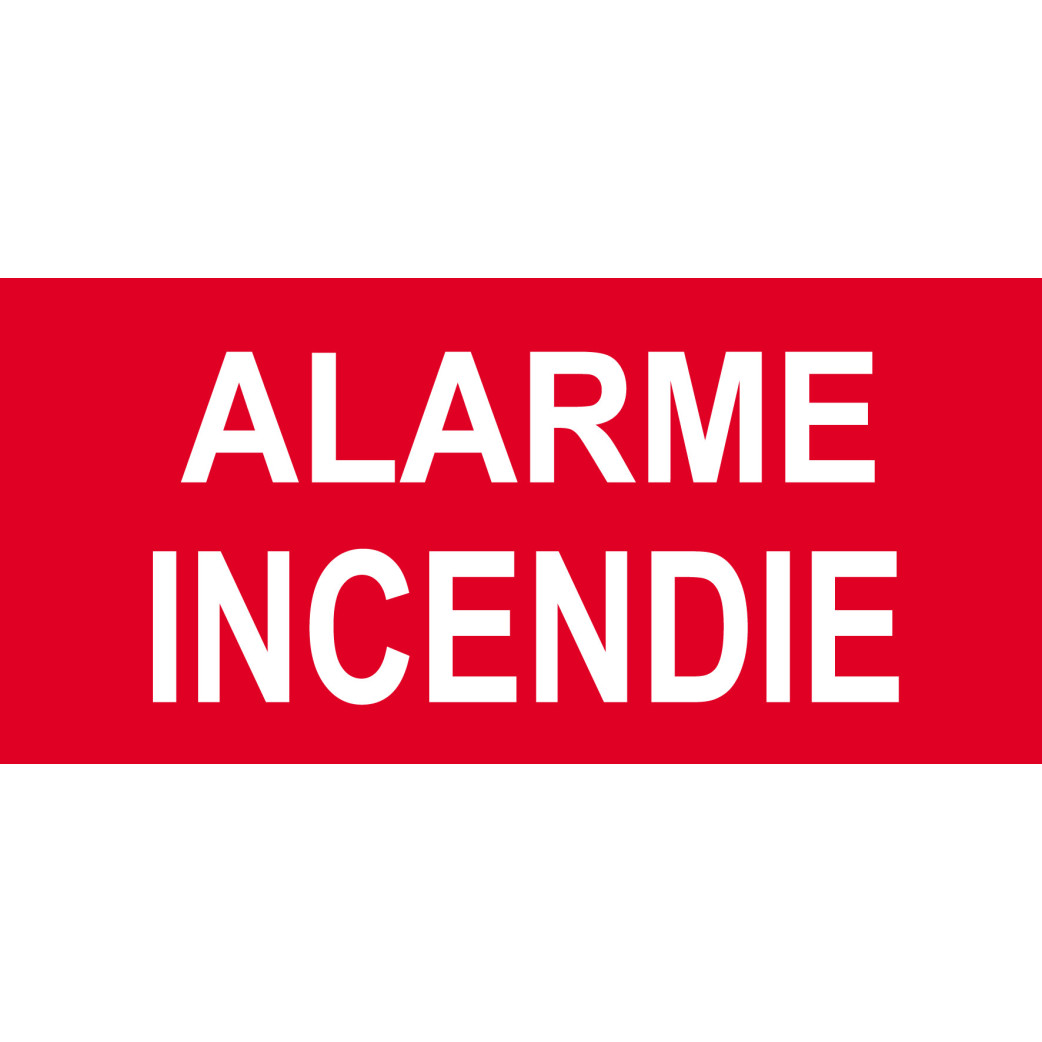Alarme incendie - 10x4.5cm - Sticker/autocollant
