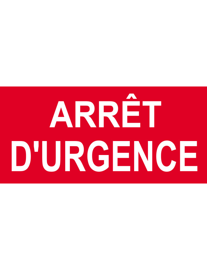 Arrêt d'urgence - 10x4.5cm - Sticker/autocollant Arrêt d'urgence - 10x4.5cm - Sticker/autocollant