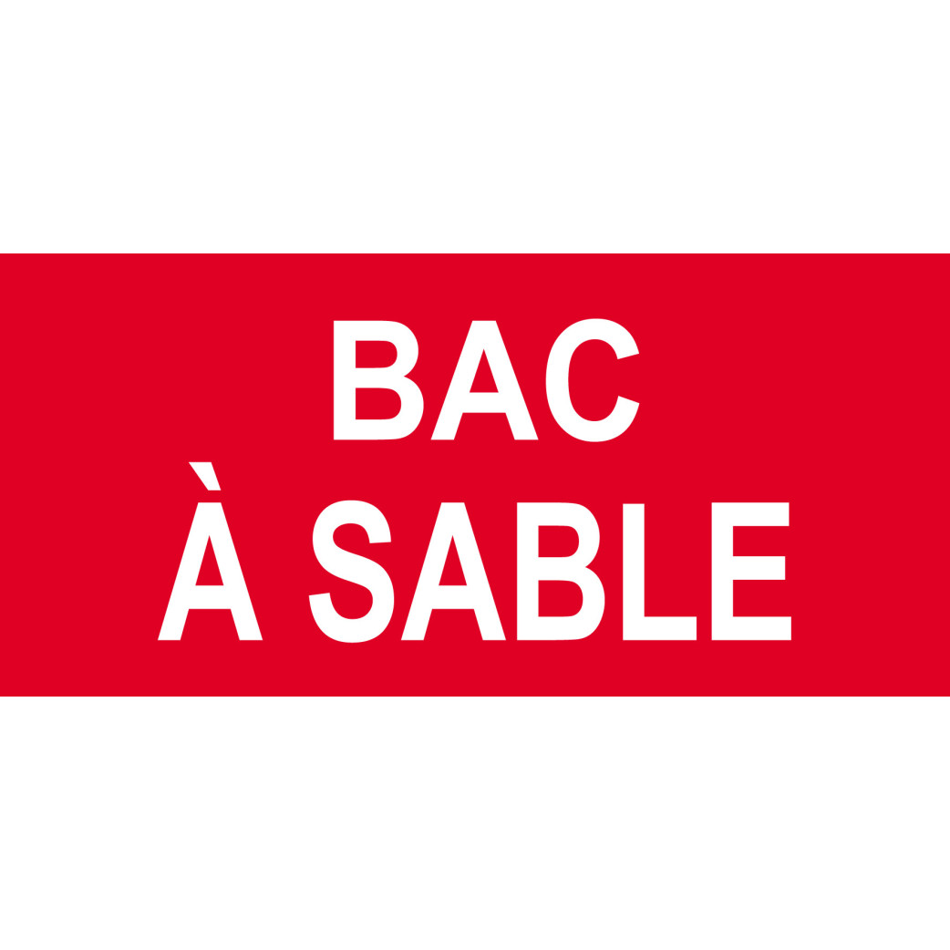 Bac à sable - 15x7cm - Sticker/autocollant