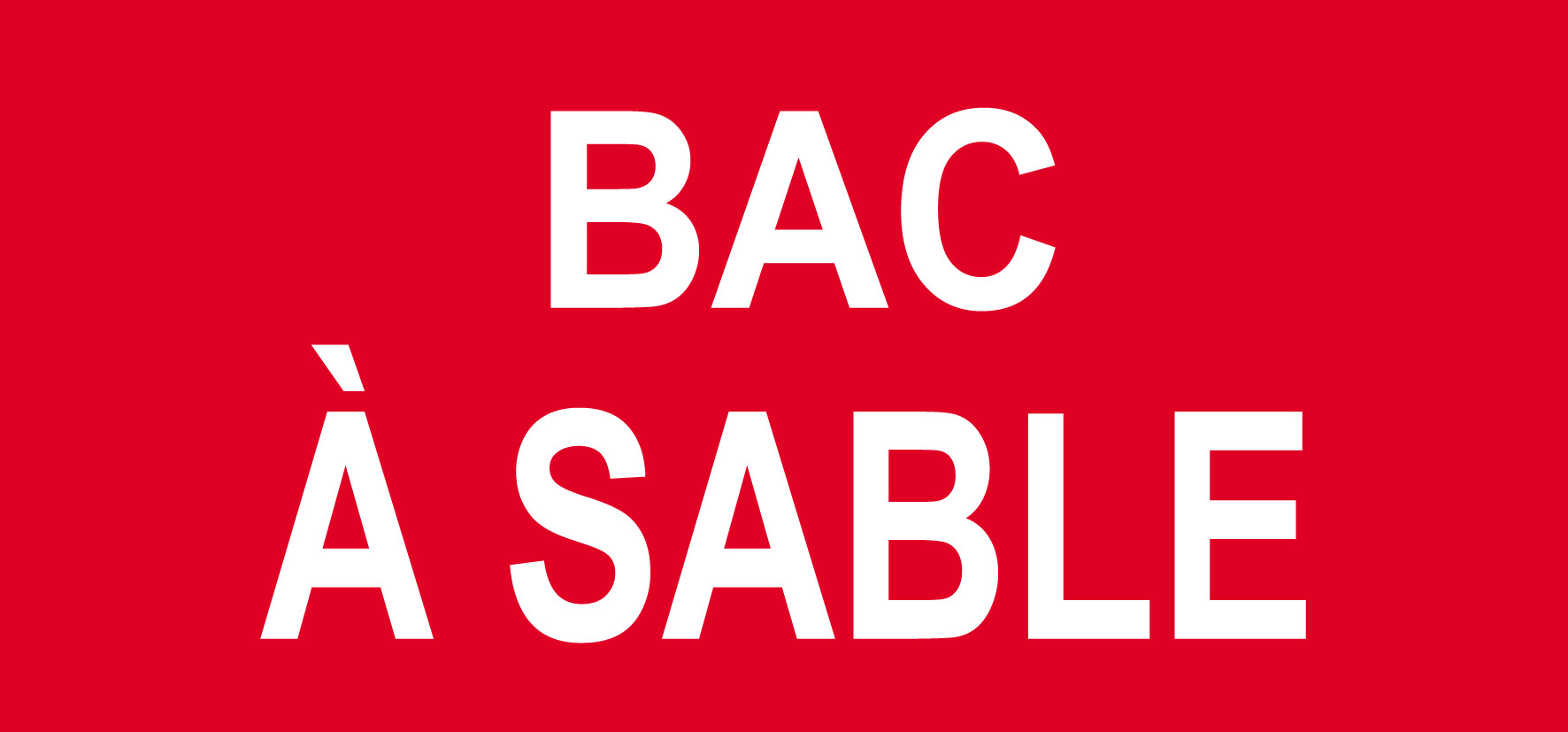 Bac à sable - 15x7cm - Sticker/autocollant
