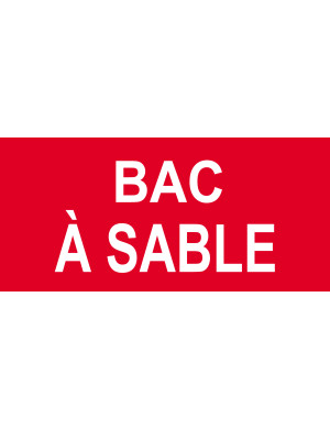 Bac à sable - 10x4.5cm - Sticker/autocollant