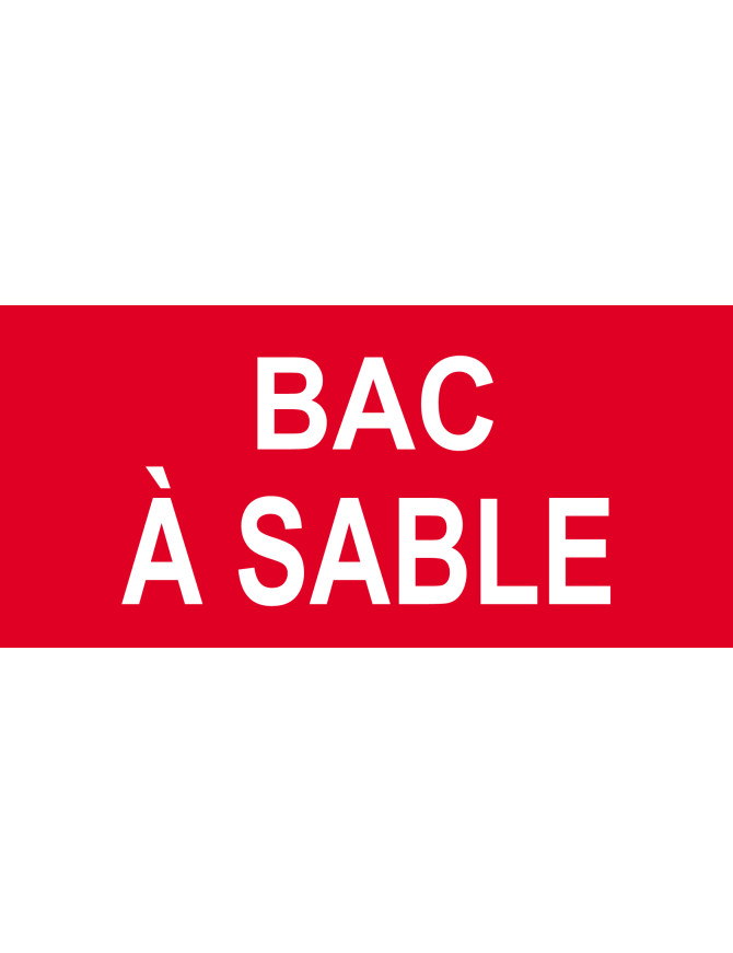 Bac à sable - 10x4.5cm - Sticker/autocollant Bac à sable - 10x4.5cm - Sticker/autocollant