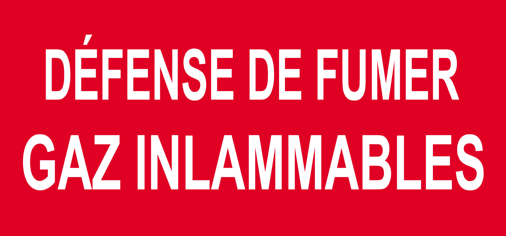 Défense de fumer gaz inflammable - 15x7cm - Sticker/autocollant