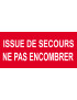 Issue de secours ne pas encombrer - 10x4.5cm - Sticker/autocollant