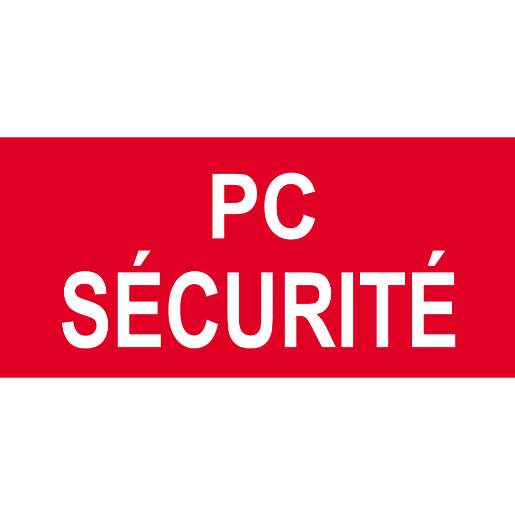Pc sécurité - 20x9.2cm - Sticker/autocollant