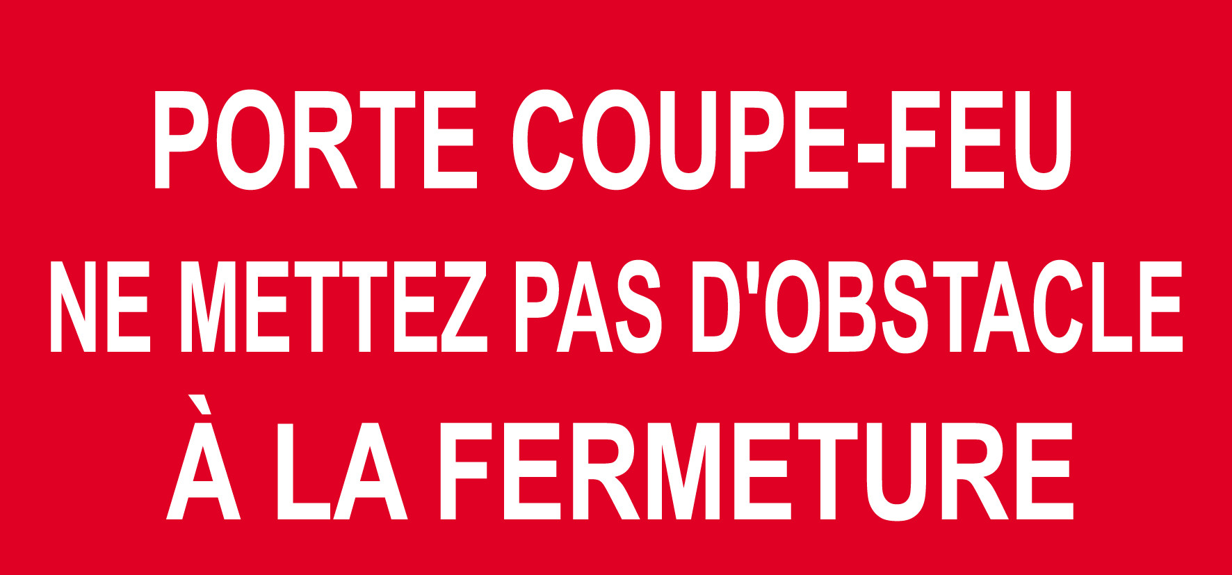 Porte coupe feu - 20x9.2cm - Sticker/autocollant