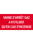 Vanne d'arrêt gaz - 10x4.5cm - Sticker/autocollant