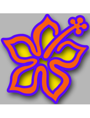 Repère fleur 15 - 10cm - Sticker/autocollant
