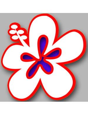 Repère fleur 16 - 10cm - Sticker/autocollant