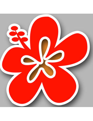 Repère fleur 17 - 10cm - Sticker/autocollant