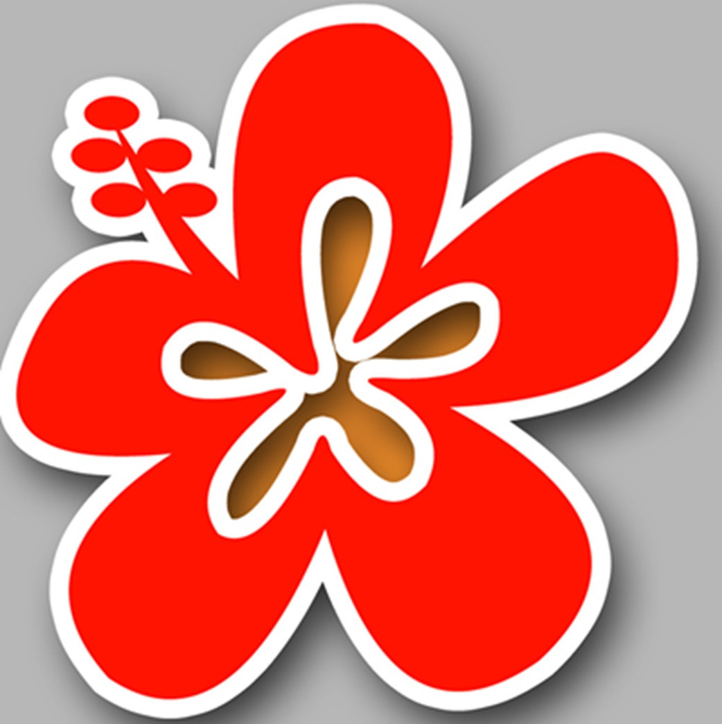 Repère fleur 17 (10cm) - Sticker/autocollant