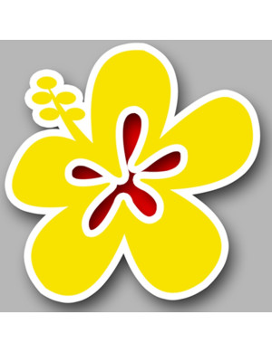 Repère fleur 18 - 10cm - Sticker/autocollant