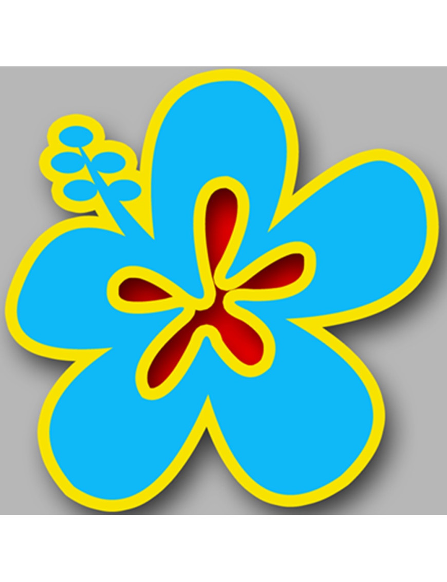 Repère fleur 19 - 10cm - Sticker/autocollant