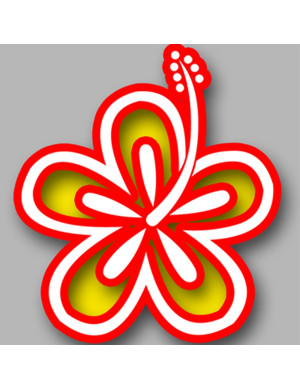 Repère fleur 21 - 10cm - Sticker/autocollant